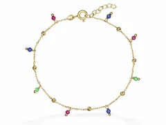 Bratara din aur cu pietre multicolore